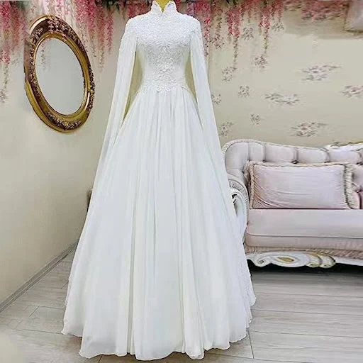 Title 3, Lace Slim Long Sleeve Fishtail Wedding Dress