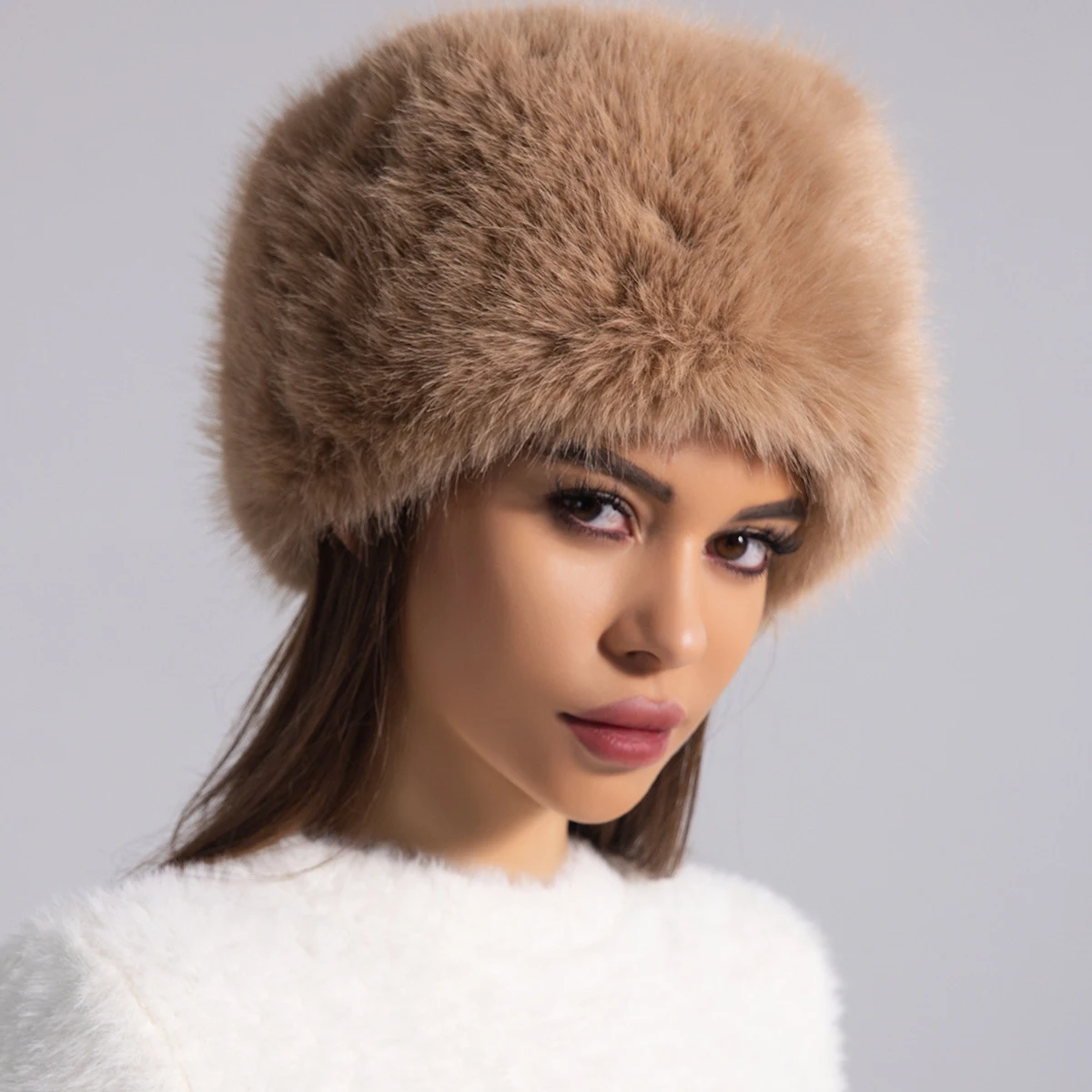 Title 10, Plush Bucket Hat Female Warm Ear Protection