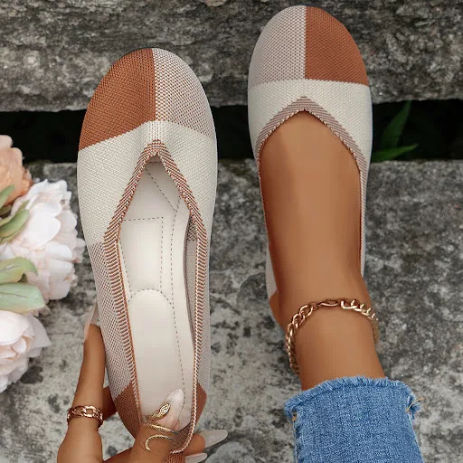 Title 3, Womens Colorblock Flats Shoes, Flying Woven Br...