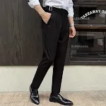 High-rise Thick Dark Striped High Waist Casual Pants for Women, Comfortable and Stylish Everyday Wear — photo 3