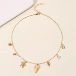 Colar Estilo Praia Oceano com 26 Letras Pérolas e Conchas, um acessório charmoso e personalizado para o verão. — foto 14