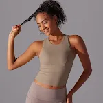 Canotta Sportiva Lunga da Donna ad Alta Elasticità con Imbottiture al Seno Offre Supporto e Comfort Ideale per Allenamenti e Fitness — foto 7