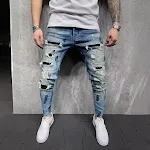 Men's Versatile Casual Slim Ripped Jeans Stylish Slim Fit Comfortable and Trendy Perfect for Everyday Wear and Various O — photo 2