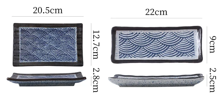 Rectangular Japanese Ceramic Tableware Dish Perfect for serving sushi, appetizers, and salads. Elegant and functional de — photo 14