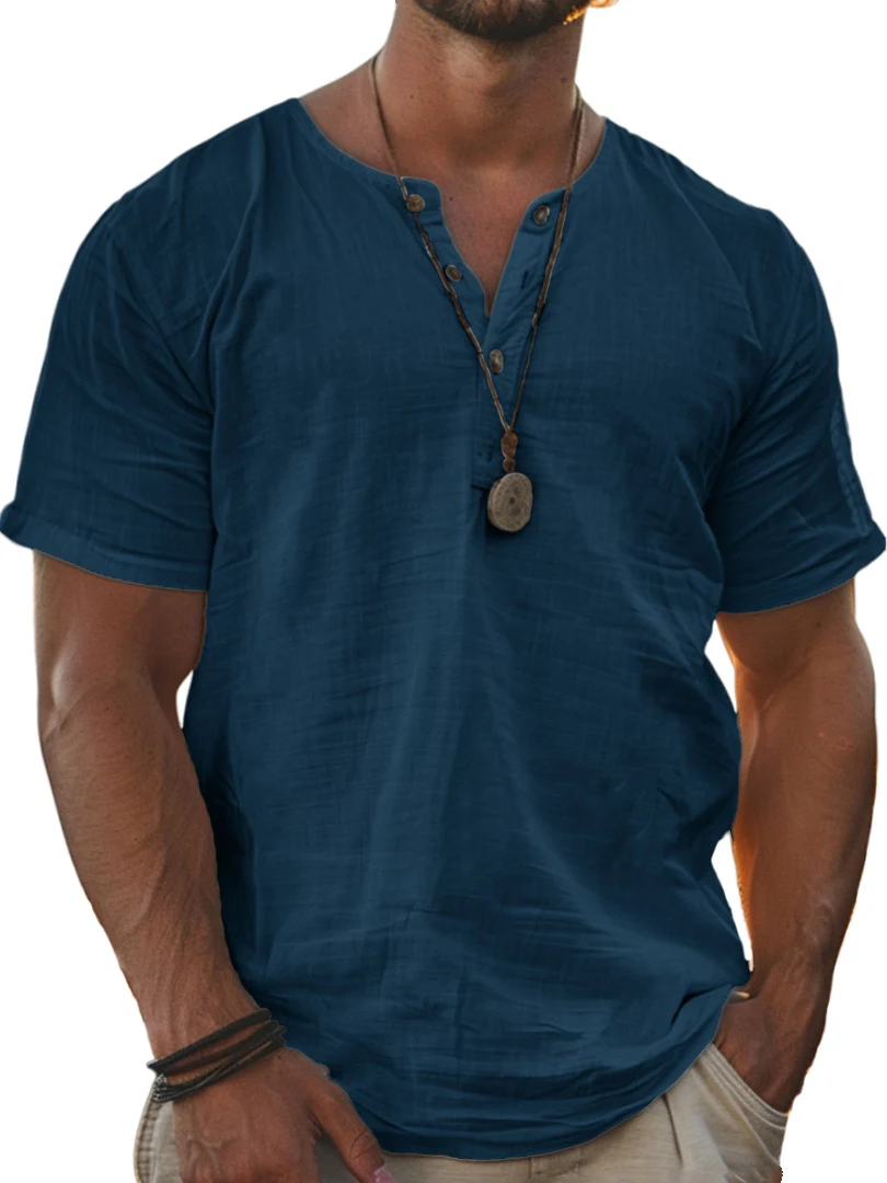 Title 8, Camicia da uomo con collo a lupetto, mezza card...