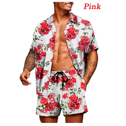 Title 5, Conjunto Camisa Casual Havaiana Juvenil com Est...