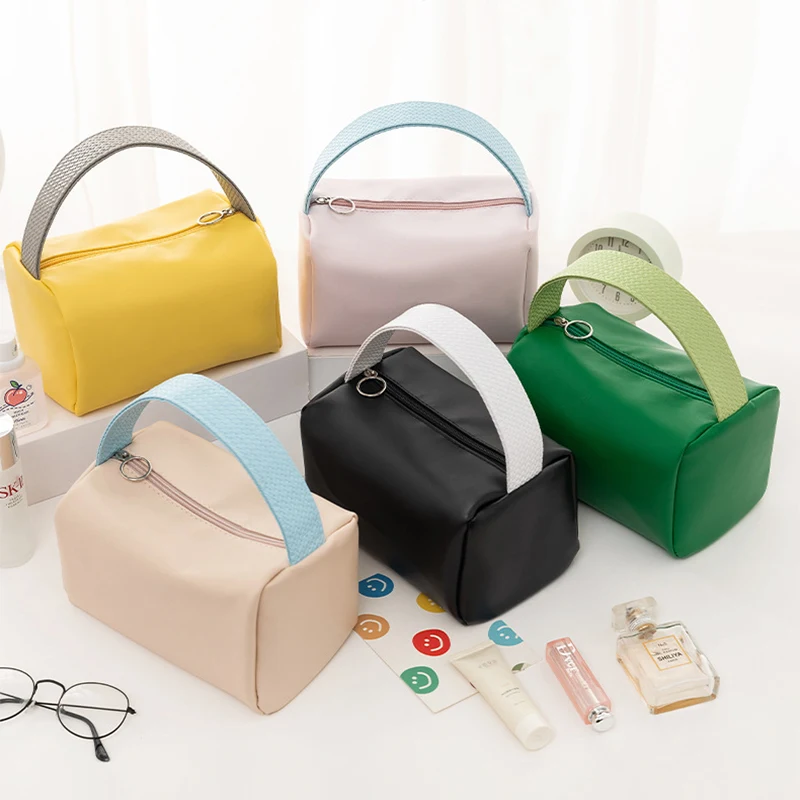 Bolsa Cosméticos Portátil Grande Capacidade Cores Doces Viagem Maleta Maquiagem Portátil Ampla e Colorida para Levar — foto 8