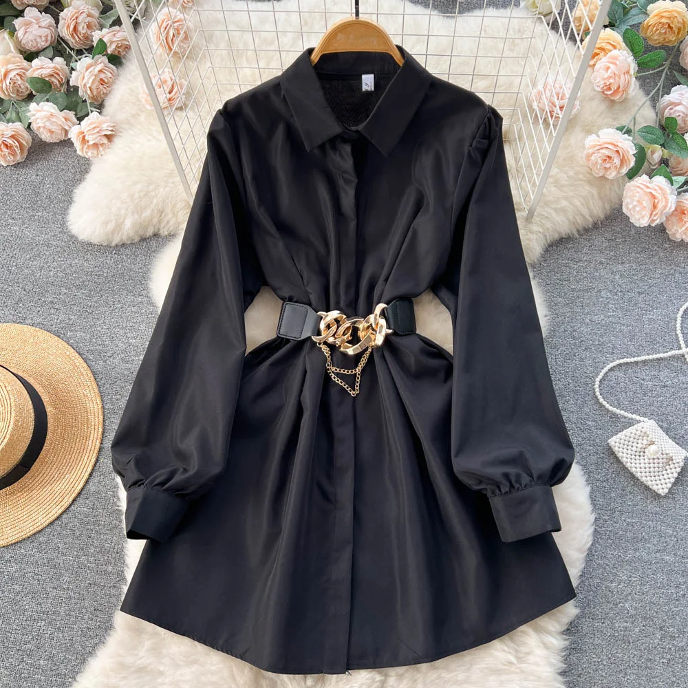 Vestido Camisa Branco com Fivela de Metal Sofisticação e Frescor para o Verão Perfeito para um Look Casual Chique ou Formal Conforto e Estilo — foto 6