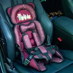 Assento de segurança infantil portátil e simples Almofada de assento de carro compacta e fácil de usar, ideal para viagens e passeios seguros. — foto 6