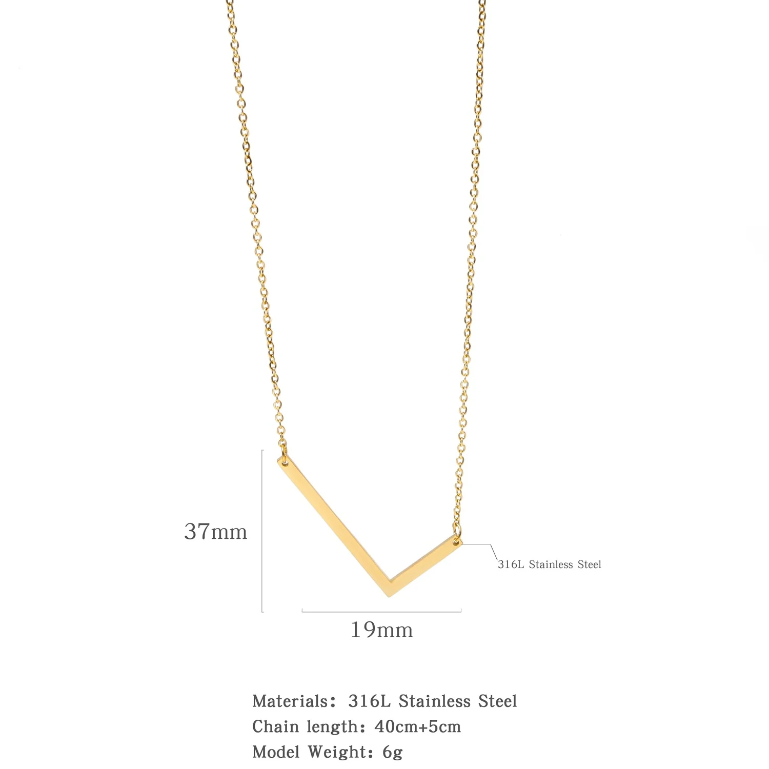 Colar feminino polido estilo coreano com letras simples em inglês Joia fashion ideal para uso diário Elegante e fácil de combinar com qualquer look — foto 13