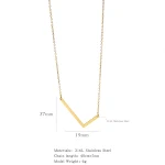Colar feminino polido estilo coreano com letras simples em inglês Joia fashion ideal para uso diário Elegante e fácil de combinar com qualquer look — foto 13