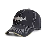 Hoogwaardige gewassen katoenen baseballpet, beste onderklep camo, verstelbaar, voor vissers, voor heren en dames geschikt. — foto 3