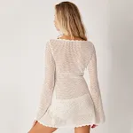 Solid Color Knitted Hollow Beach Dress for sunny days. Stay cool and stylish on the beach with this comfortable, breatha — photo 16