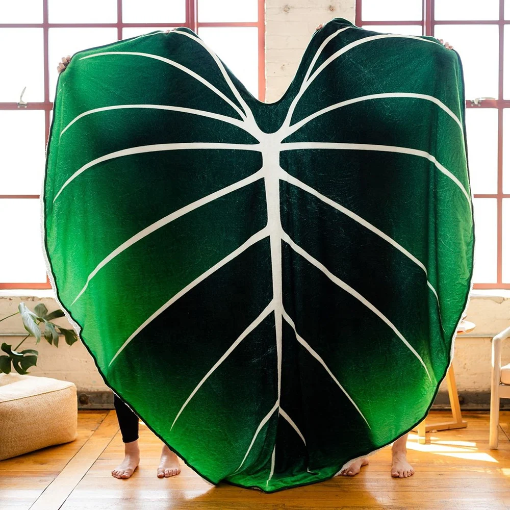 Title 5, Super Soft Philodendron Gloriosum Printed Green...