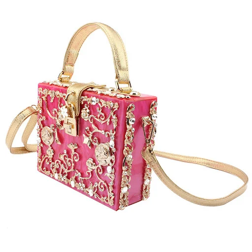 Title 1, Bolsa pequena quadrada portátil com diamantes, ...