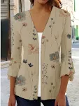 Damesmode Casual Printing T-shirtjas met lange mouwen. Een comfortabele en stijlvolle jas voor dagelijks gebruik, ideaal voor een casual look. — foto 7