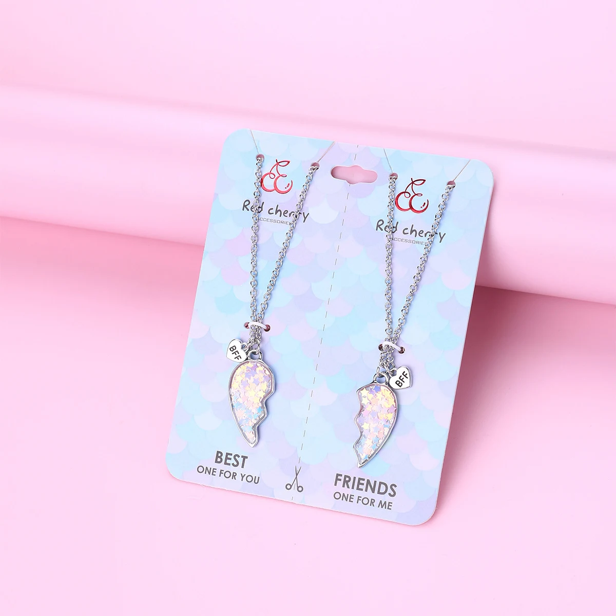 Colar de Amor Estrela de Cinco Pontas com Lantejoulas e Pingente de Óleo. Um presente brilhante e romântico que demonstra amor e carinho. — foto 1