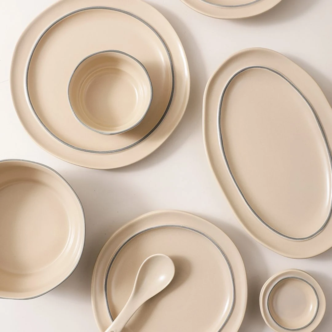 Title 14, Household Dishware Light Luxury Tableware Set E...