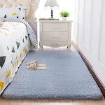 Tapete pequeno de veludo de lã para quarto, conjunto completo de tapetes de chão em frente à cama, conforto e elegância. — foto 7