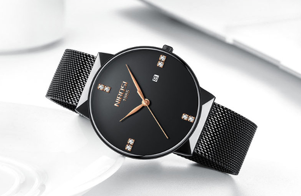 Title 6, Nibosi fashion ultra-thin mesh strap quartz wat...