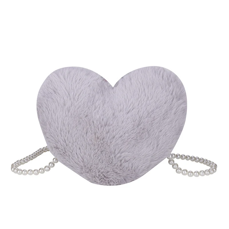 Bolsa feminina fofa com corrente e formato de coração de pele, acessório fashion para um visual charmoso e elegante, ideal para mulheres. — foto 3