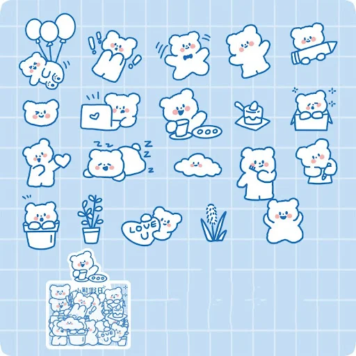 Title 7, Adoráveis adesivos de urso para arte de espuma ...