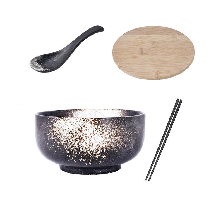 Title 3, Japanese Ceramic Bowl With Lid For Eating Set E...