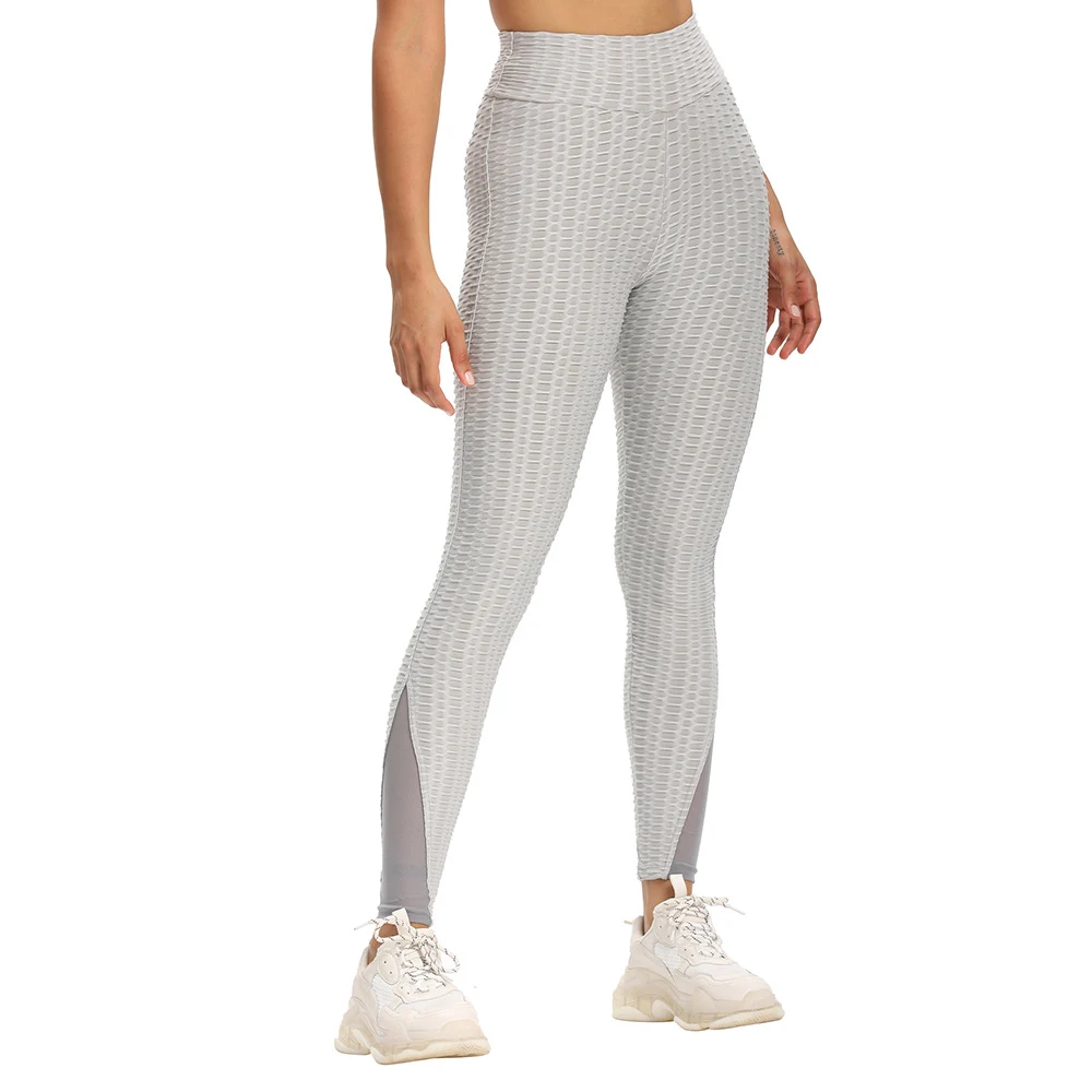 Title 4, Pantaloni yoga cropped con jacquard a rete e cu...