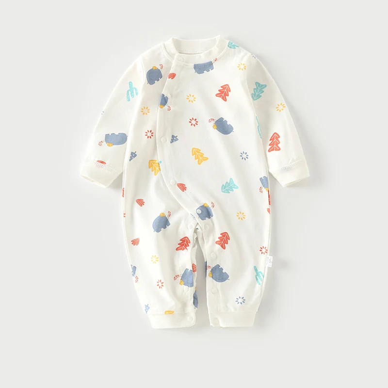Pijamas finos de outono para bebês e macacões para bebês respiráveis e confortáveis, ideais para noites frescas e sono tranquilo. — foto 6