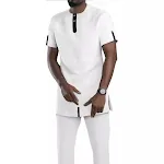 Terno Casual Branco de Duas Peças Estilo Despojado e Sofisticado Ideal para Diversas Ocasiões Conforto e Elegância em um Só Look — foto 7