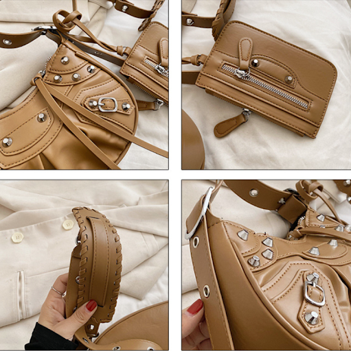 Title 14, Rivet Heavy Industry Pleated Dumpling Bag Perso...