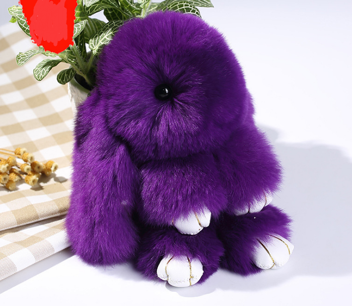 Chaveiro Coelhinho Pluff 15cm Pelúcia Rex Genuíno para Mulheres Enfeite Bolsa Boneca Fofo Pom Pom Adorável Pompom Chaveiros — foto 9