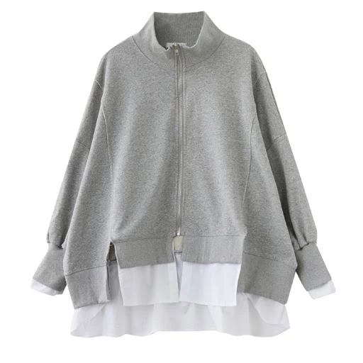 Title 5, Cappotto donna taglie forti a tinta unita con c...