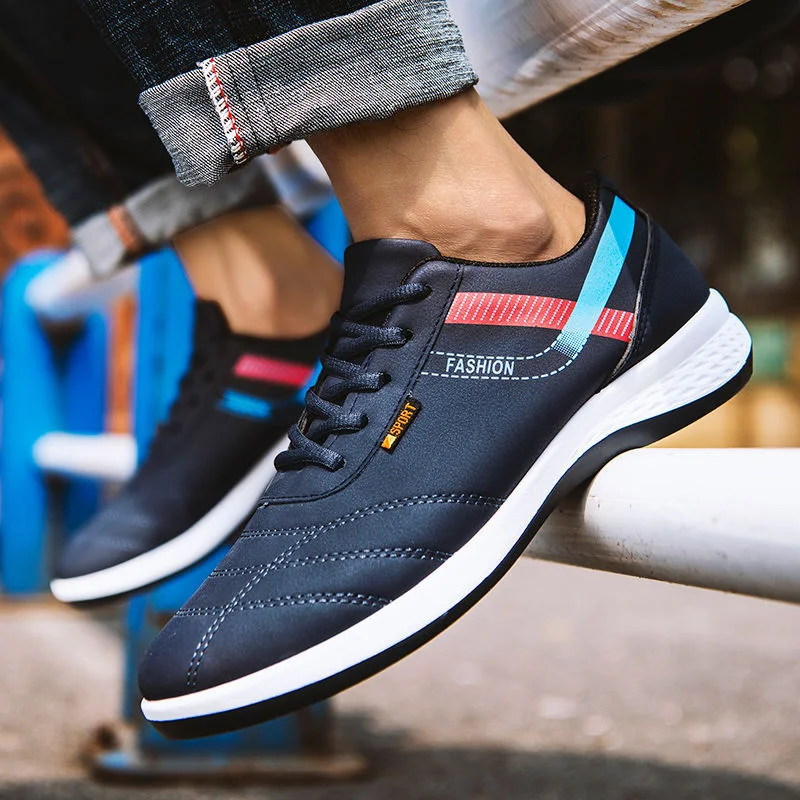 Lederen ademende reisschoenen heren sneakers — foto 6
