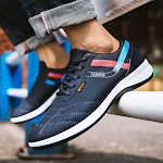 Lederen ademende reisschoenen heren sneakers — foto 6