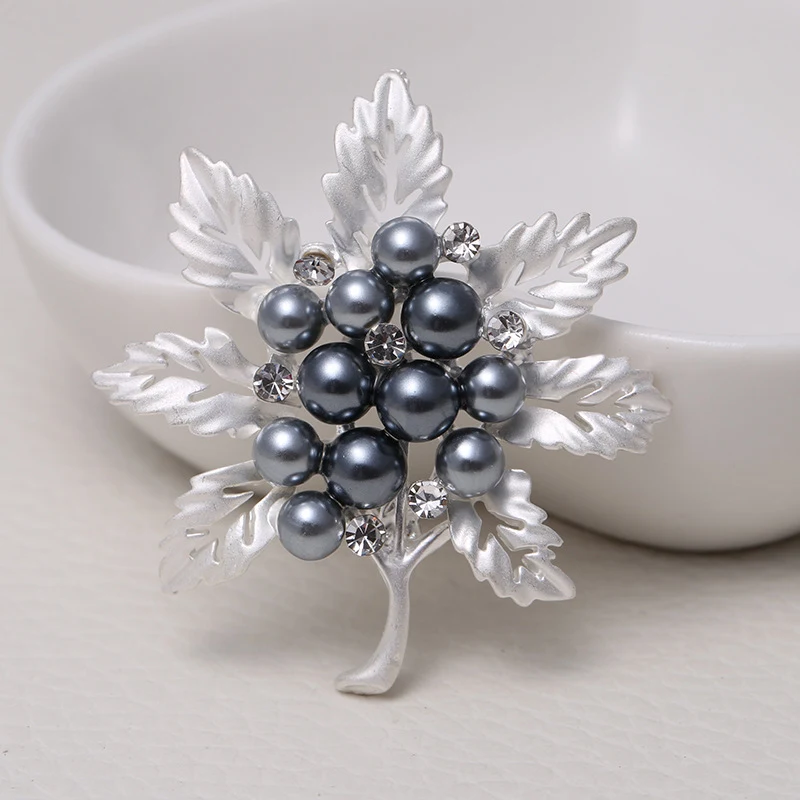 Title 5, Broche Folhas Fosco Pérola Eletroplated Pin de ...