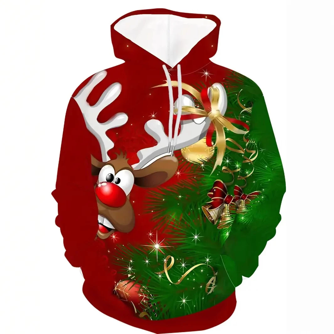 Suéter com Estampa Digital 3D do Papai Noel — Confortável e charmoso para o Natal. Celebre as festas com estilo, aquecimento e a magia natalina. — foto 13