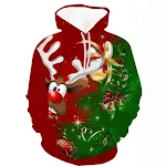 Suéter com Estampa Digital 3D do Papai Noel — Confortável e charmoso para o Natal. Celebre as festas com estilo, aquecimento e a magia natalina. — foto 13