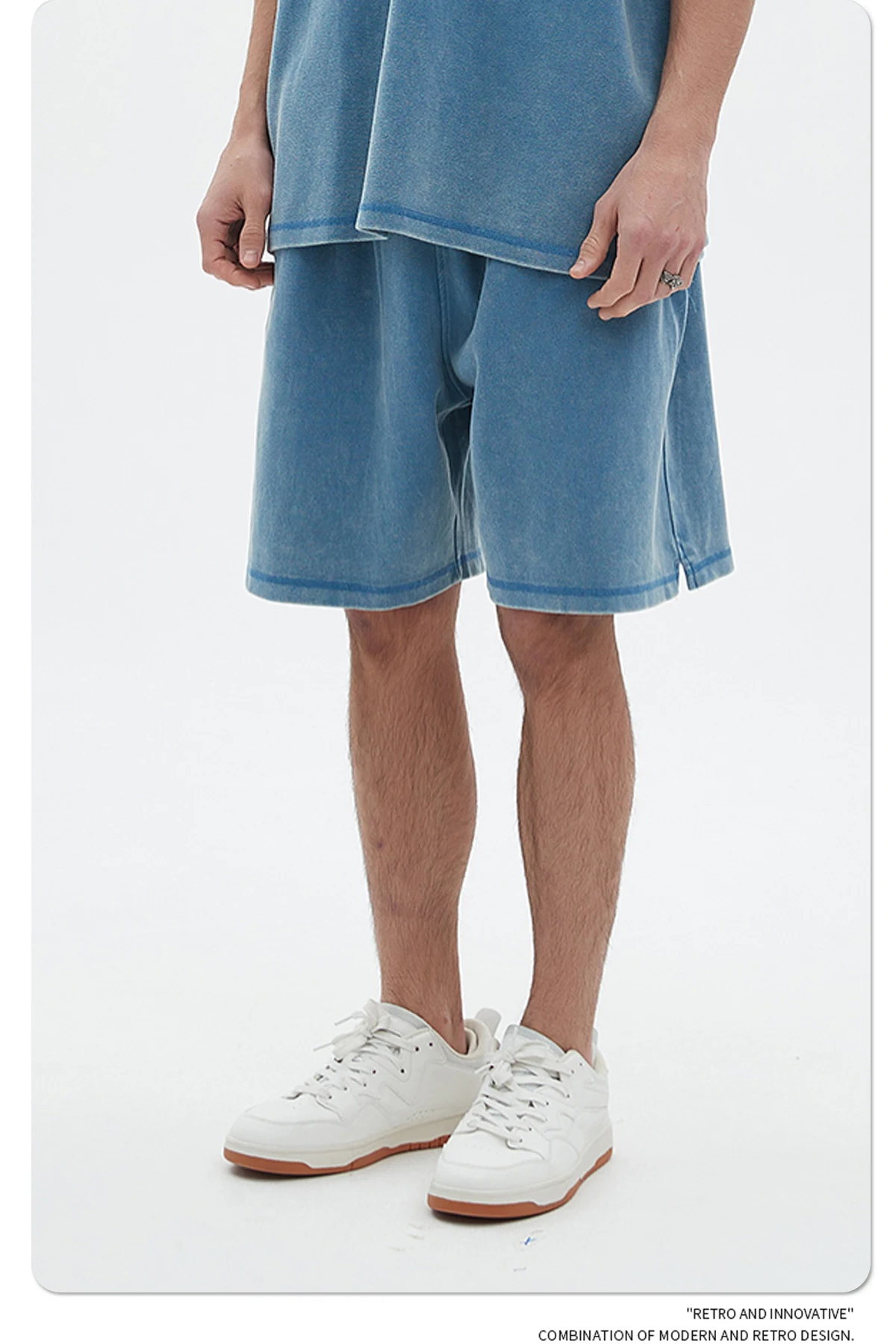 Title 22, Batik gewassen en versleten herenshorts High St...
