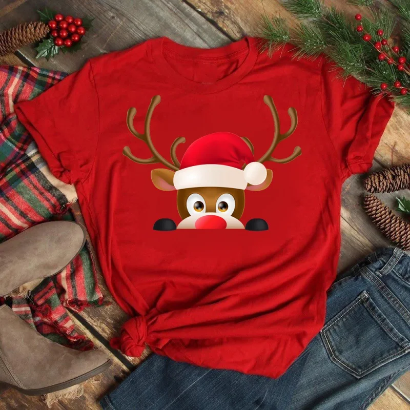 Blusa de Natal Plus Size com desenho de Papai Noel, gola redonda e letras fashion – Conforto e estilo festivo para você — foto 6