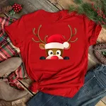 Blusa de Natal Plus Size com desenho de Papai Noel, gola redonda e letras fashion – Conforto e estilo festivo para você — foto 6