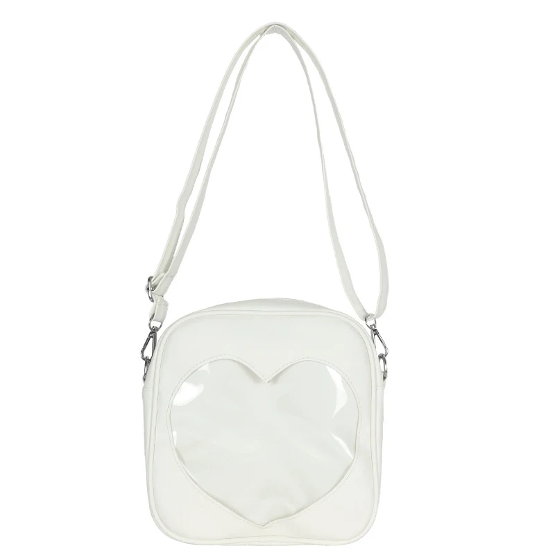 Title 4, Uniform Cute Student Transparent Love Pu Crossb...