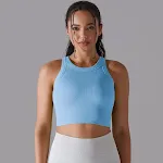 Gilet senza maniche da donna Running Fitness Top sportivo lavorato a maglia senza cuciture — foto 30