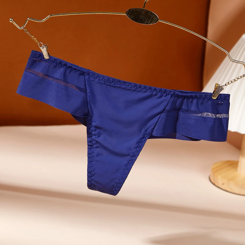 Title 5, Ice Silk naadloze dames T-string met lage taill...