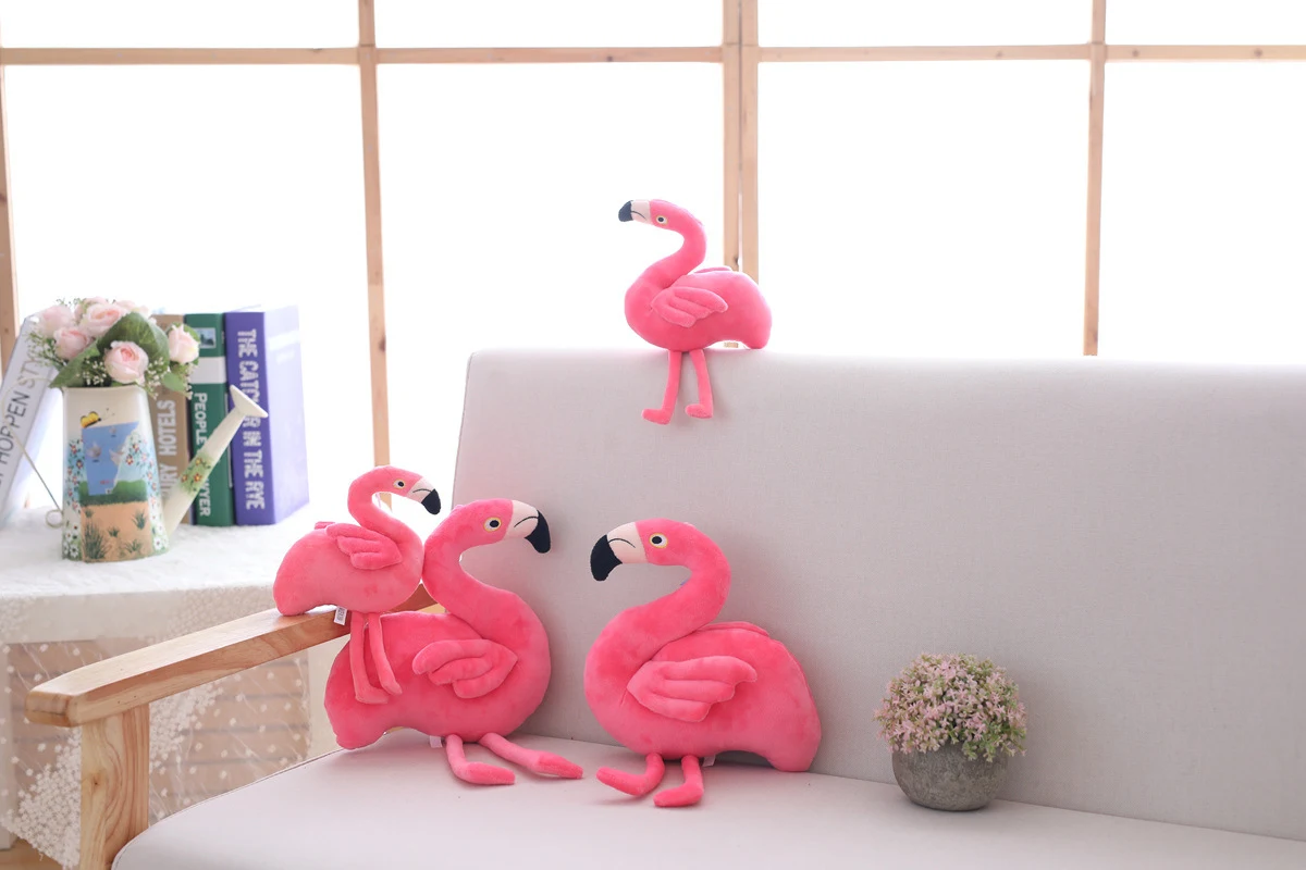 Title 2, Soft and cuddly flamingo plush toy for kids. Pe...