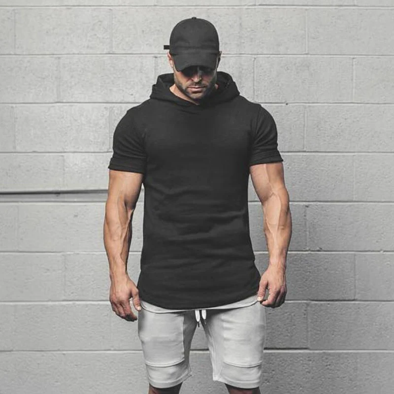 Title 5, Camiseta masculina fina de cor sólida, sem mang...