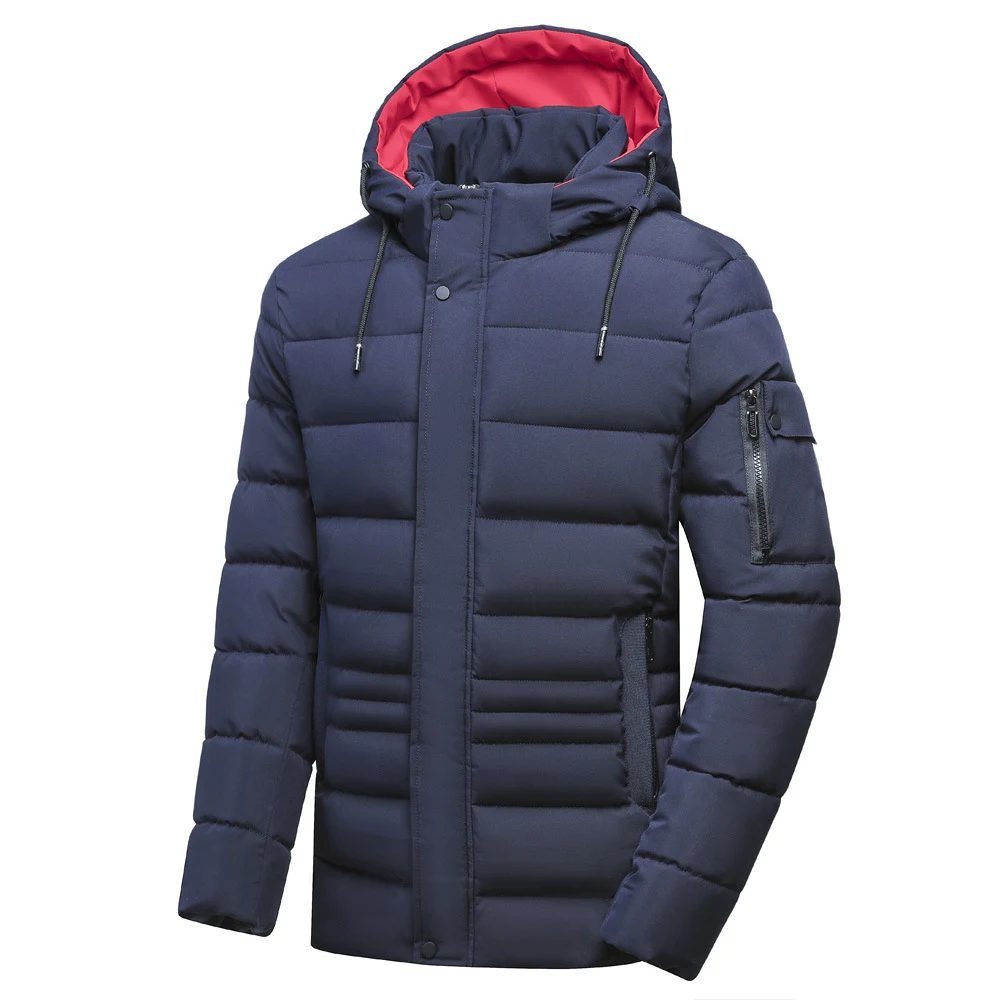 Title 4, Mens Fleece-Lined Thickened Cotton Coat Hooded...