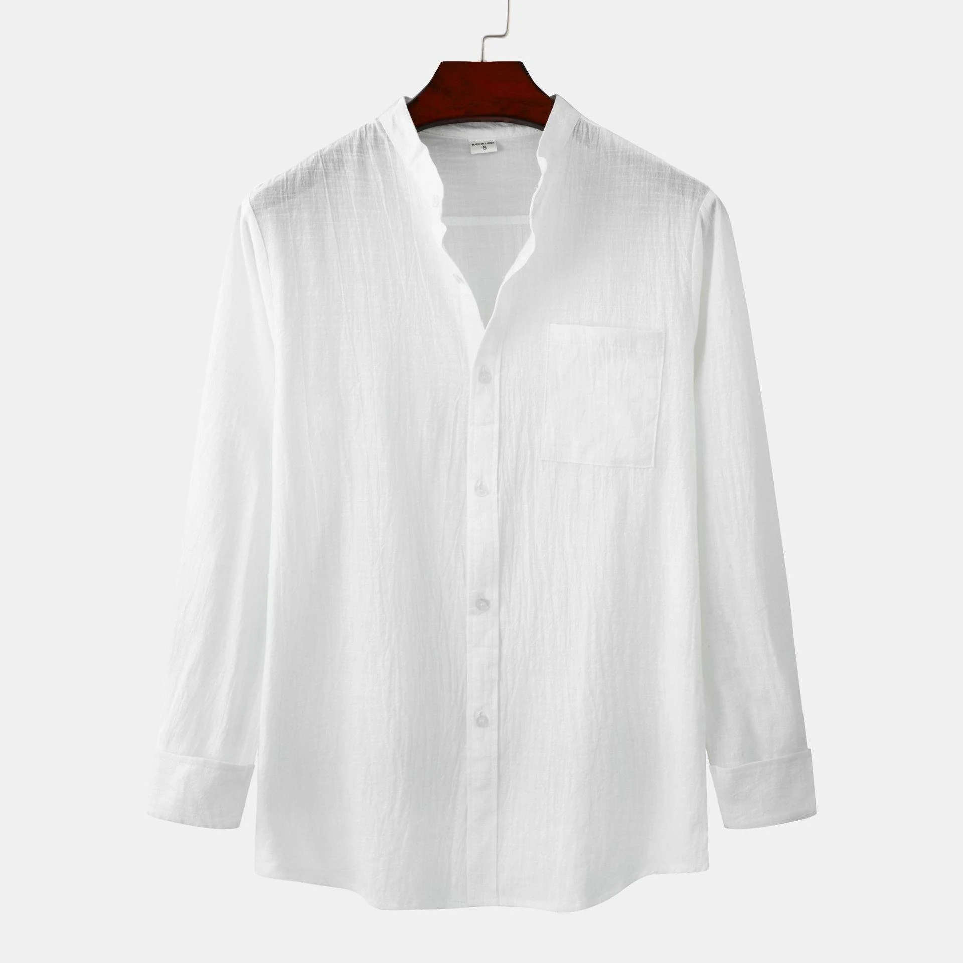 Title 35, Camisa masculina de manga longa slim fit, cor s...