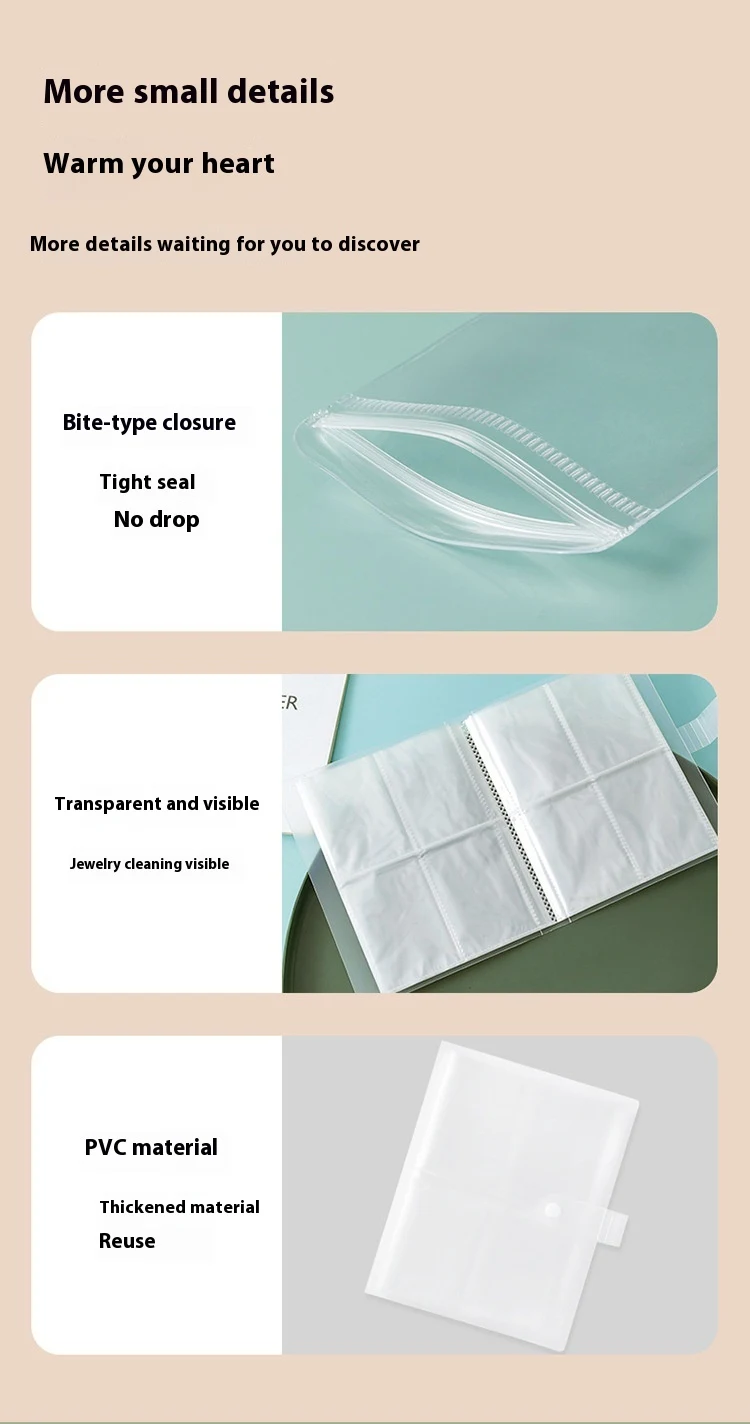 Title 5, Transparent Jewelry Earrings Storage Bag Keep y...