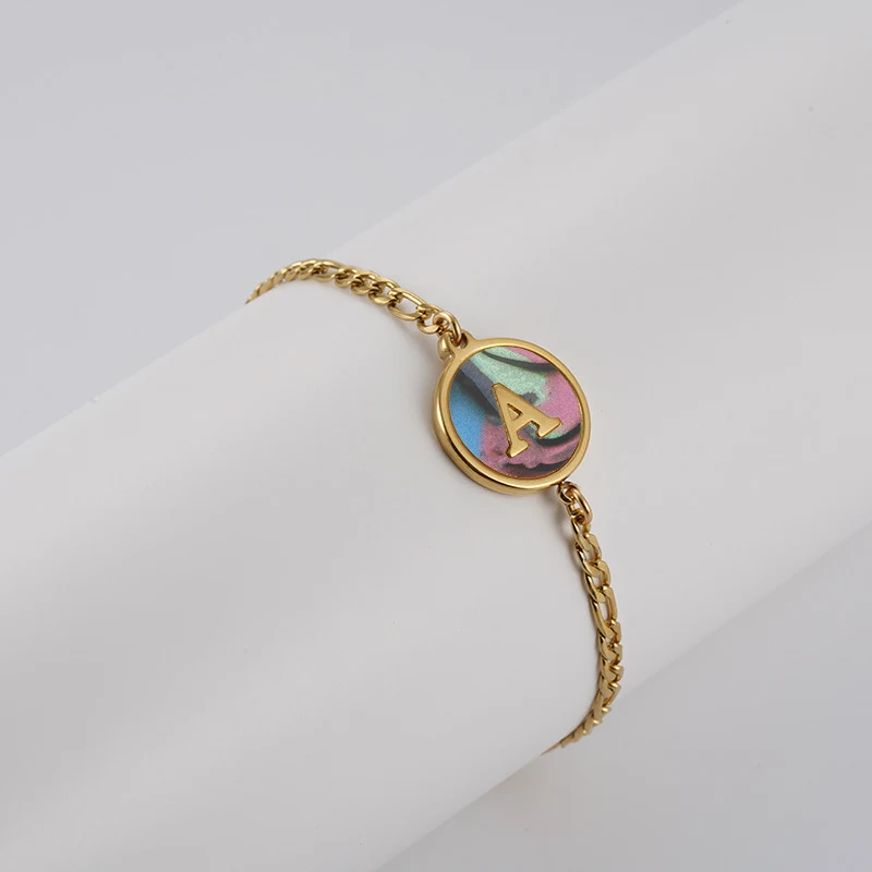 Bracciale tondo in acciaio inossidabile con lettere, un accessorio elegante per esprimere la tua personalità e il tuo stile unico. — foto 20